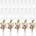 24 Pack Plastic Vase Bulk, Small Clear Flower Vase, Plastic Vases for Flowers, Crystal Bud Vases for Centerpieces, Wedding, Home Table Decorations, Formal Dinners