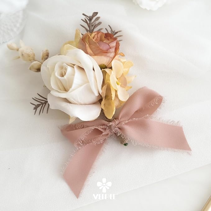 MEEDEE Rosy Mauve Chiffon Ribbon 1 Inch Fringe Ribbons Pink Chiffon Silk Frayed Edge Ribbon Thin Chiffon Ribbons for Crafts, Gift Wrapping, Wedding Invitation (3 Rolls 21 Yards)