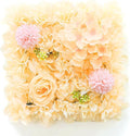 Flower Wall Backdrop, 12PCS 10.6"-15.7" Artificial Flower Wall Panel with Various Styles, 3D Floral Wall Decor for Wedding Photo Background Festive Party Home Decoration (G-C005, 10.6*10.6in)