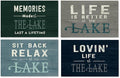Lake House Decor Placemats Set of 4, Lake Decor for Home, Lake Life Decor, Rustic Lake Table Mats Place Mats for for Kitchen Dining Table Decoration 16.9x11.4 Inch