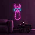 Llama with Sunglasses Neon Sign, Llama with Sunglasses LED Light, Cute AnimalLED Art, Pet Shop Decor, Home & Kids Room Decor, Llama Lover, Animal Lovers - Home & Restaurant Bedroom Art-16.5"x7.8"