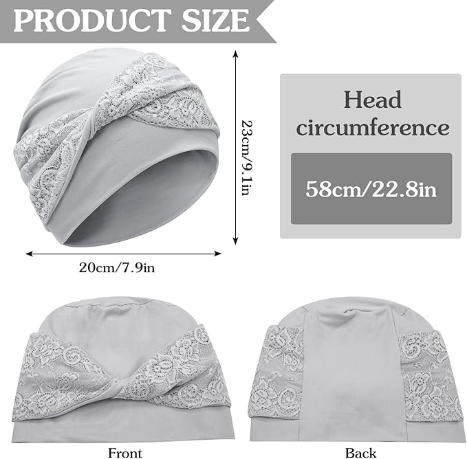 XYIYI Knot Chemo Headwear for Womens Cancer Patients, Stretchy Chemotherapy Headwraps Beanie Hats