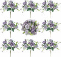 8 Bundles Peonies Artificial Flowers Silk Peonies Faux Flowers Fake Peonies Artificial Flowers Peonies Bouquet for Table Centerpieces Decoration Wedding Decor Home Party Decor (Purple)