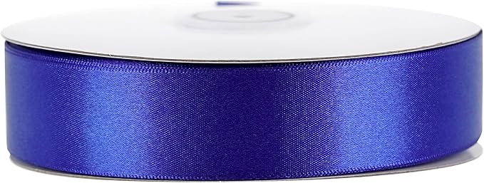 MEEDEE Royal Blue Ribbon 1 Inch Royal Blue Satin Ribbon Lux Double Faced Satin Ribbons by 50 Yards Polyester Blue Wrapping Ribbons for Crafts, Weddings, Flower Bouquet, Holiday Decorating