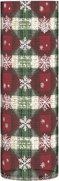 xmyzcd Red and Green Square Snowflakes Vase Cylinder Vases Clear Plastic Flower Vase Easy to Clean for Centerpieces Homes Offices Kitchens