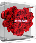 JoyFlower Preserved Flowers for Her, Real Red Eternal Roses Birthday Gift with Elegant Gift Box Forever Flower for Girlfriend Wife Mom Women in Valentine's Mother's Day Wedding Anniversary Christmas