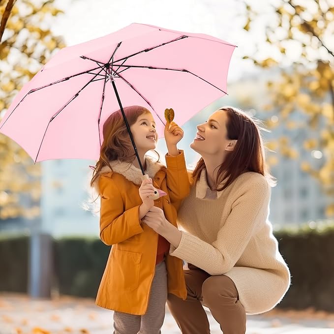 Cute Duck Handle Umbrella - Compact Travel Yellow Duck Head Umbrella for Adults and Girls