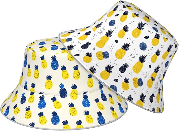 Bucket Hat Double-Side-Wear Reversible Sun Hat Beach Travel Hiking for Women Men