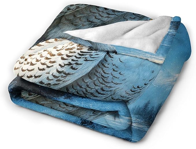 Owl Blanket Cute Owl Throw Blanket Soft Cozy Fleece Fuzzy Stuffed Plush Flannel Gifts for Girls Women Boys Kids Adults50 X60