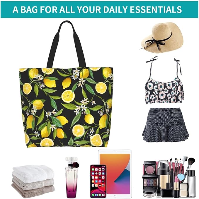 Sunflower Tote Bag For Women, Waterproof Shoulder Bags Big Reusable Grocery Handbag For Shopping Picnic Work Beach