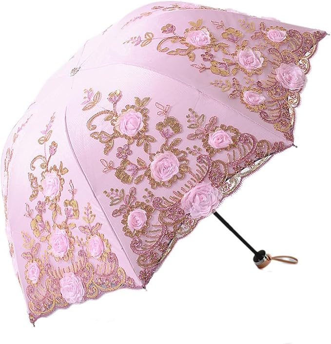 Honeystore Flower Lace Parasols for Wedding Party Lace Bridal Umbrella