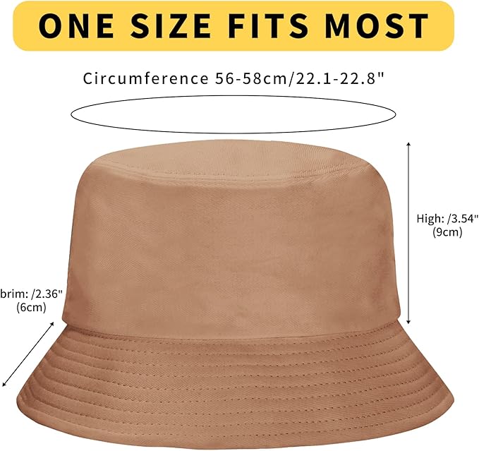 Rosoz 1 & 2 Pack Bucket Hat for Women Men Summer Travel Beach Sun Hat Outdoor Cap Unisex Bucket Hats