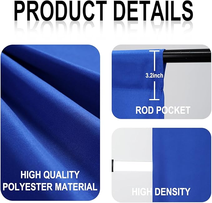 GFCC RoyalBlue Backdrop - 5FTX7FT RoyalBlue Photo Backdrop for Photoshoot Background for Photography Screen Video Recording Picture Background