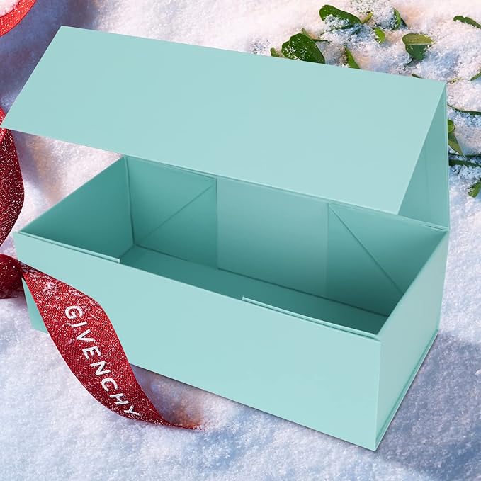 Light Blue Gift Box with Magnetic Closure Lid 10" X 6" X 3" Gift Boxe for Presents,Luxury for Gift Packaging, Bridesmaid Gifts Boxes,Birthday Gift Box