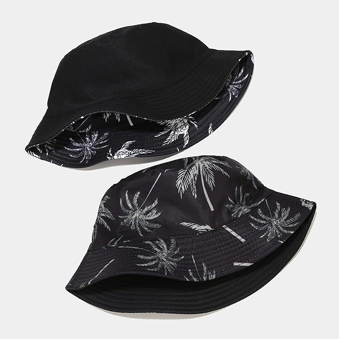 Bucket Hat for Women Men, Cotton Reversible Double Side Wear Sun Hats Beach Fisherman Hat