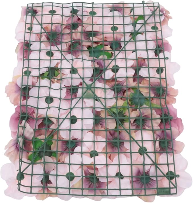 Gdrasuya10 6pcs Realistic Flower Wall Background Artificial Flowers Wall Backdrop Panel 3D Silk Rose Fake Flower Wall Panel Banquet Wedding Party Decor, Photography Background 60 x 40 cm