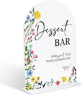Acrylic Wedding Signs Dessert Bar Sign for Reception, 6x8" Floral Themed Arch Acrylic Dessert Table Decor, Love Is In Bloom & Baby In Bloom Decorations for Baby Shower Bridal Shower Engagement