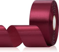 30 Yards Wine Red Ribbon 1-1/2 Inch, Dark Red Satin Ribbon for Gift Wrapping, Flower Bouquet, Crafts, Halloween, Christmas, Wedding and Eternal Roses