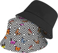 Bucket Hat for Women Men Unisex Sun Cap Packable Outdoor Fisherman Hat Headwear,Reversible Double-Side-Wear