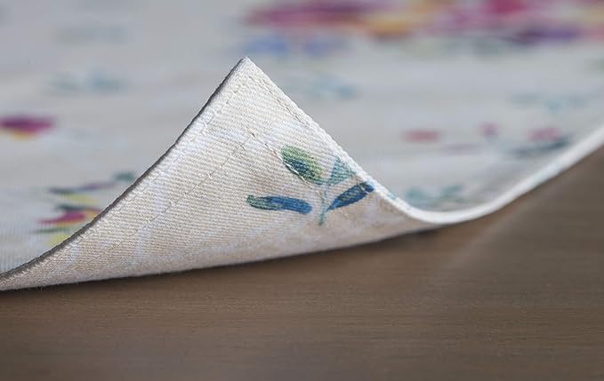 Maison d' Hermine Placemats Set of 4 100% Cotton Washable Cloth Place Mats, Reusable Table Mats for Kitchen Dining Decoration, Party, Wedding, Restaurant Spring/Summer (Rose Garden, 13" x 19")
