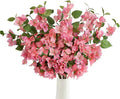 12pcs Silk Bougainvillea Artificial Flowers 31.5" Fake Bougainvillea Stems Glabra Climbing Faux Bougainvillea Flower Tree Branches for Home Garden Decor Wedding Table Centerpieces (Pink)