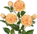 Real Touch Artificial Roses (Set of 3) – 23.6" Long Stem Yellow Garden Roses – Lifelike Faux Silk Flowers for Wedding Bouquets, Home Décor, Centerpieces & Floral Arrangements