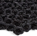 Bright Creations Black Artificial Roses Bulk - 3-Inch Stemless Foam Roses 50 Pack for Crafts & Home Decor