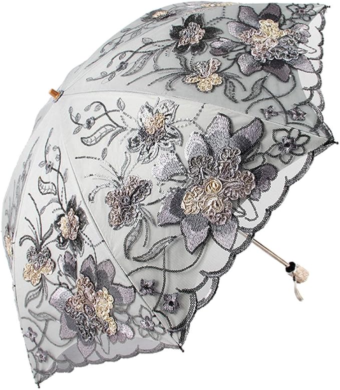 Honeystore Flower Lace Parasols for Wedding Party Lace Bridal Umbrella