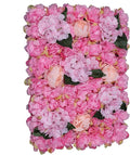 Gdrasuya10 6 Pcs Artificial Flower Wall Panels 3D Flower Background Panel for Wall, 60x40cm Wedding Flower Decorations Wall Silk Rose Panels for Party, Nail, Photo Areas, Stage Background (Pink)