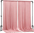 Rose Backdrop Curtains-Wrinkle-Free Polyester Photography Drapes Party Curtain Background for Baby Shower Wedding Decorations- 8 X10FT