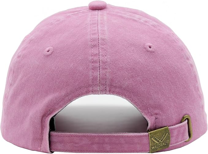 Waldeal Pickleball Hat for Women, Ajustable Embroidered Daisy Washed Denim Baseball Cap