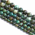 10MM 36PCS Natural Stone Green African Turquoise Spacer Loose Beads for Jewelry Making DIY Bracelet Necklace