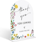 Acrylic Wedding Signs Thank You for Coming Please Take One Sign, 6x8" Floral Themed Arch Acrylic Table Decor, Love Is In Bloom & Baby In Bloom Decorations for Baby Shower Bridal Shower Engagement