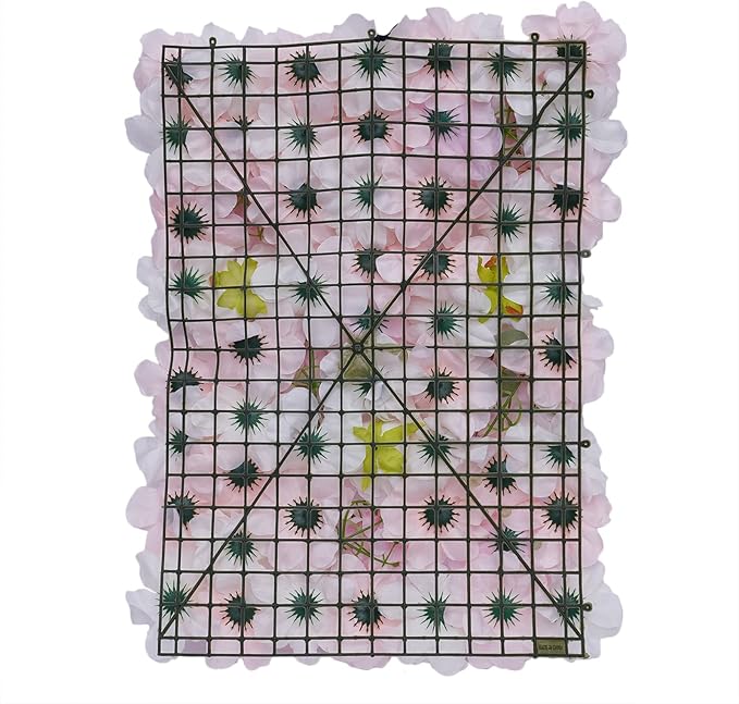 LOYALHEARTDY Artificial Flower Wall Panels 12 Pack of 16 x 24" Flower Wall Mat Faux Rose Flower Backdrop Panels for Backdrop Wedding Wall Decorations Light Pink