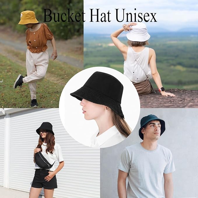 Psychedelic Bucket Hat Fisherman Cap for Women Men, Trippy Art Casual Travel Beach Sun Hats for Summer