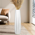 Ceramic Large Floor Tall Vase 28 Inches,White Modern Flower Tall Vases for Office, Home,Farmhouse,Living Room Décor,Simple Origami Design Fall Decorative Porcelain Flower Arrangement Vase Ideal Gift