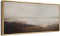 SIGNFORD Extra Large Framed Canvas Print Wall Art Minimalist Landscape in Earth Tones Serene Abstract Horizon Illustrations Modern Art Relax/Calm Warm for Living Room, Bedroom, Office - 60"x30"