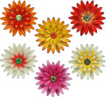 hogardeck Metal Flower Wall Decor - 6 PCS 6" Colorful Flower Decor for Indoor Outdoor, Sunflower Kitchen Decor Floral Metal Wall Art for Bathroom, Living Room, Porch, Garden, Yard