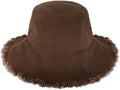 CHOK.LIDS Frayed Bucket Hats for Women Men Unisex Trendy Washed Cotton Floppy Wide Brim Boonie Outdoor Summer Beach Headwear