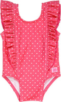 RuffleButts® Baby/Toddler Girls Ruffle Strap One Piece Swimsuit w/UPF 50+ Sun Protection