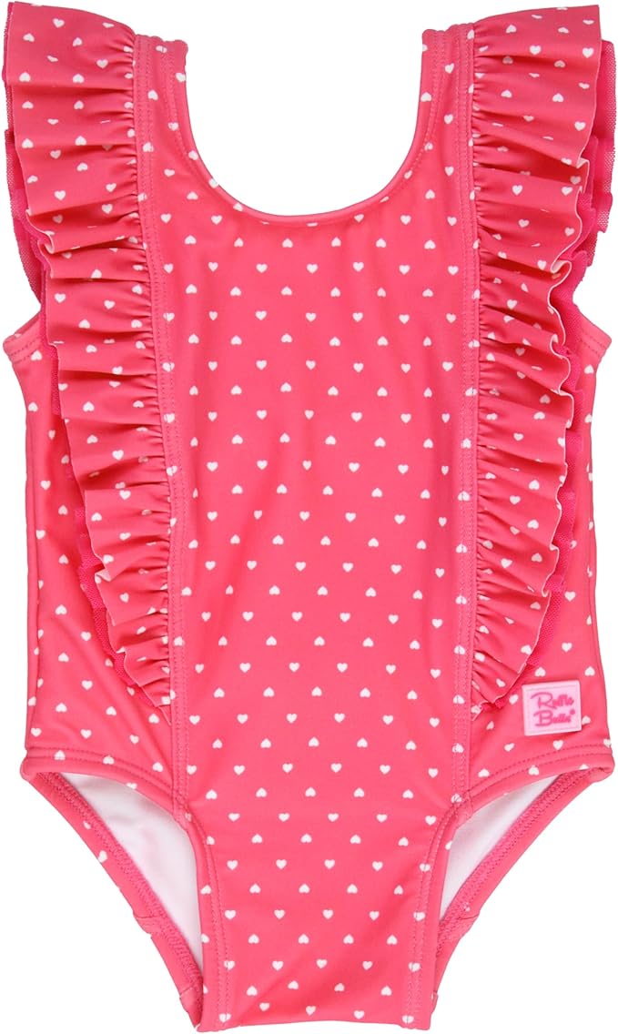 RuffleButts® Baby/Toddler Girls Ruffle Strap One Piece Swimsuit w/UPF 50+ Sun Protection