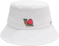 ZLYC Unisex Fashion Embroidered Bucket Hat Summer Fisherman Cap for Men Women