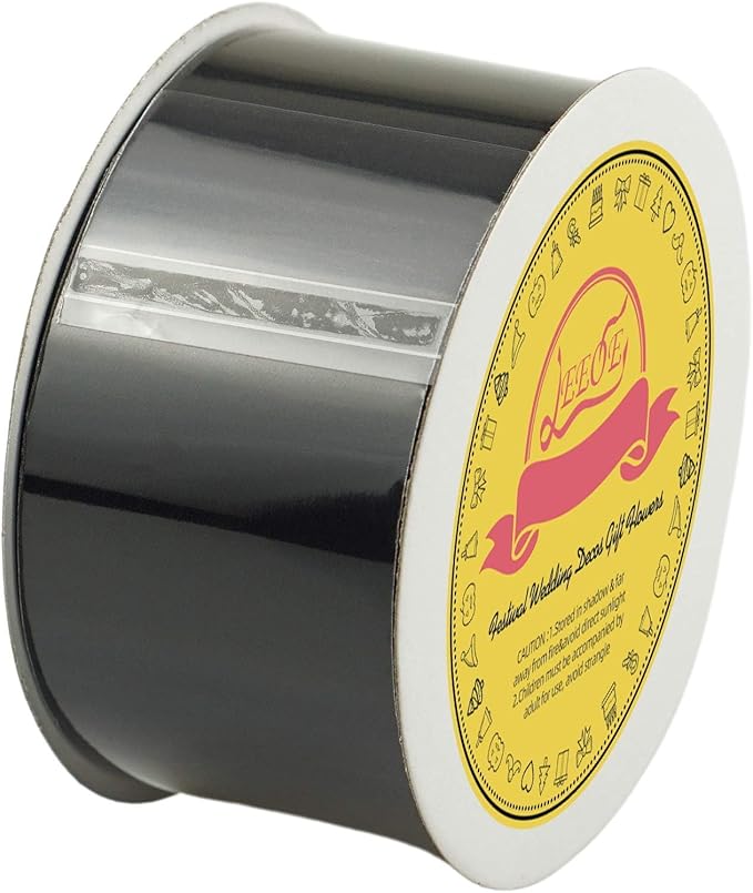 Double Face Satin Ribbon 2 inch X 25 Yards Polyester Black Ribbon for Gift Wrapping Very Suitable for Weddings Party Hair Bow Invitation Decorations and More