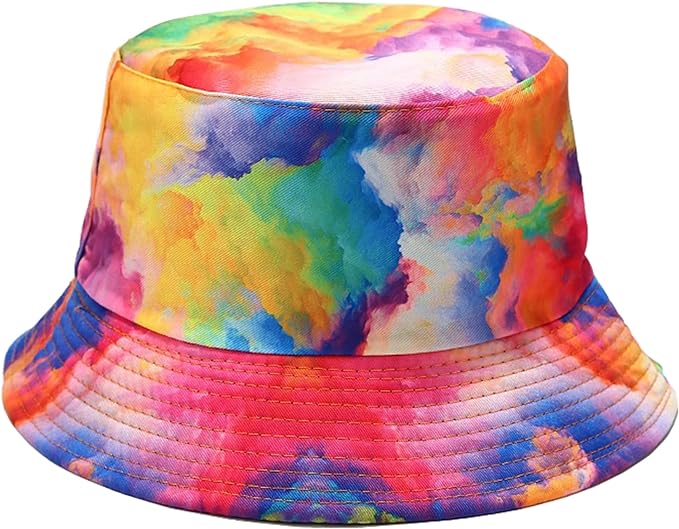 Mashiaoyi Unisex Print Double-Side-Wear Reversible Bucket Hat