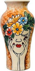Handmade Mosaic Ceramic Vase – Lady Design – 26 cm (10.2 in) – Home Décor – Heritage T&T Mosaic Collection – Bat Trang Vietnam