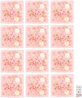 Flower Wall Panel Set, Artificial Wall Flower Backdrop,Artificial Flower Wall Mat Silk Rose Flower Panels,Hydrangea Rose Floral Panel for Party Wedding (12pcs Pink, Champagne)