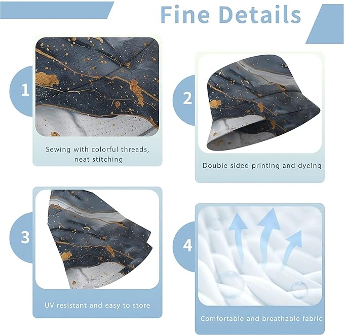 Wildflowers Floral Bucket Hat for Men Women, Summer Vacation Outdoor Travel Reversible Double Side Beach Caps Fisherman Hat