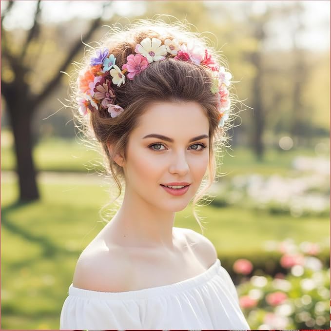 150Pcs Mini Artificial Flowers for Decoration,Faux Flower Heads,Mini Fabric Flowers for Crafts, Garland, Wedding Decor, Stemless Small Fake Flower in 2 Sizes(Multicolor)