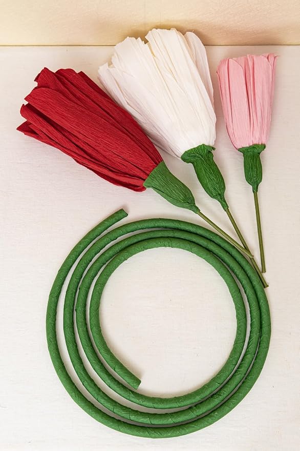 16“ Paper Flowers Decorations for Wall - Flower Wall Decorations - Large Flowers Decorations for Room Bridal Shower Baby Shower(3, Red+Pink+White)