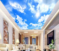 Eierme-Blue Sky Background with White Clouds Mural Wallpaper Peel and Stick 90" x 67"